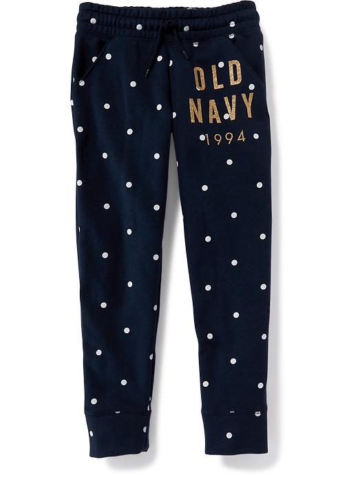 View large product image 1 of 2. Logo-Graphic Fleece Joggers for Girls
