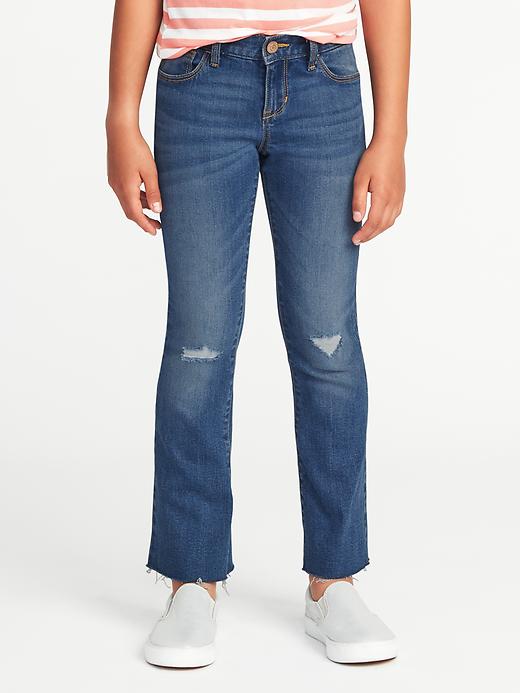 View large product image 1 of 3. Boot-Cut Frayed-Hem Jeans for Girls