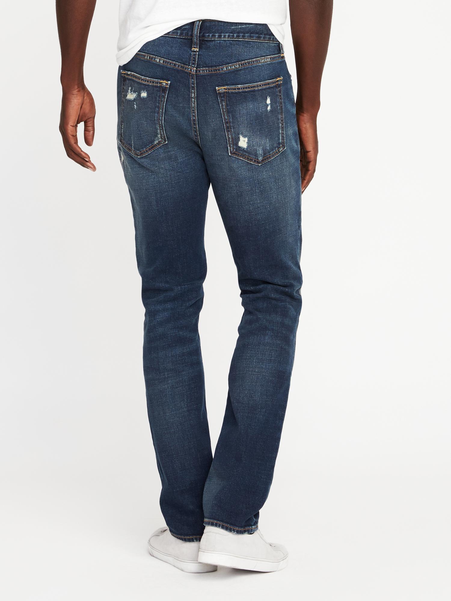 Slim Built-In Flex Rip-and-Repair Jeans for Men | Old Navy