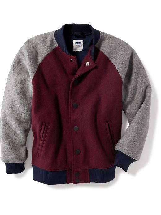 View large product image 1 of 1. Wool-Blend Bomber Jacket For Boys