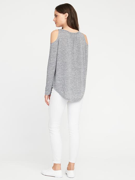 Image number 2 showing, Relaxed Cold-Shoulder Top for Women