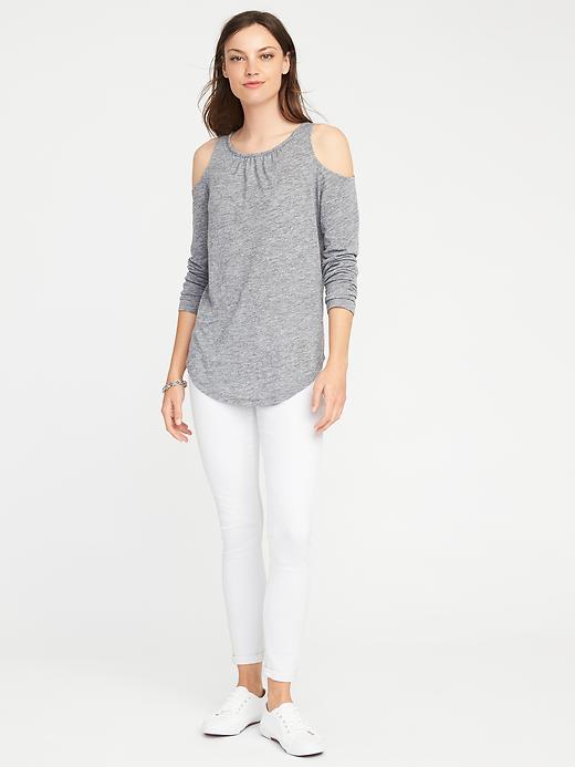 Image number 3 showing, Relaxed Cold-Shoulder Top for Women