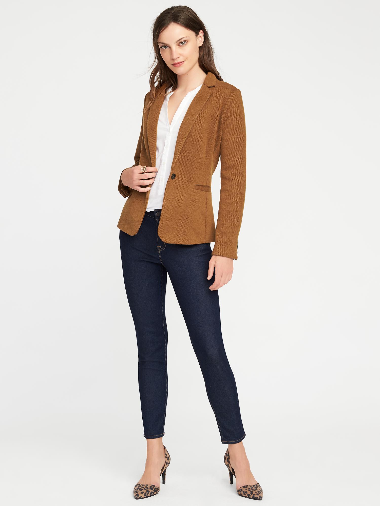 Classic Pique-Knit Blazer for Women | Old Navy