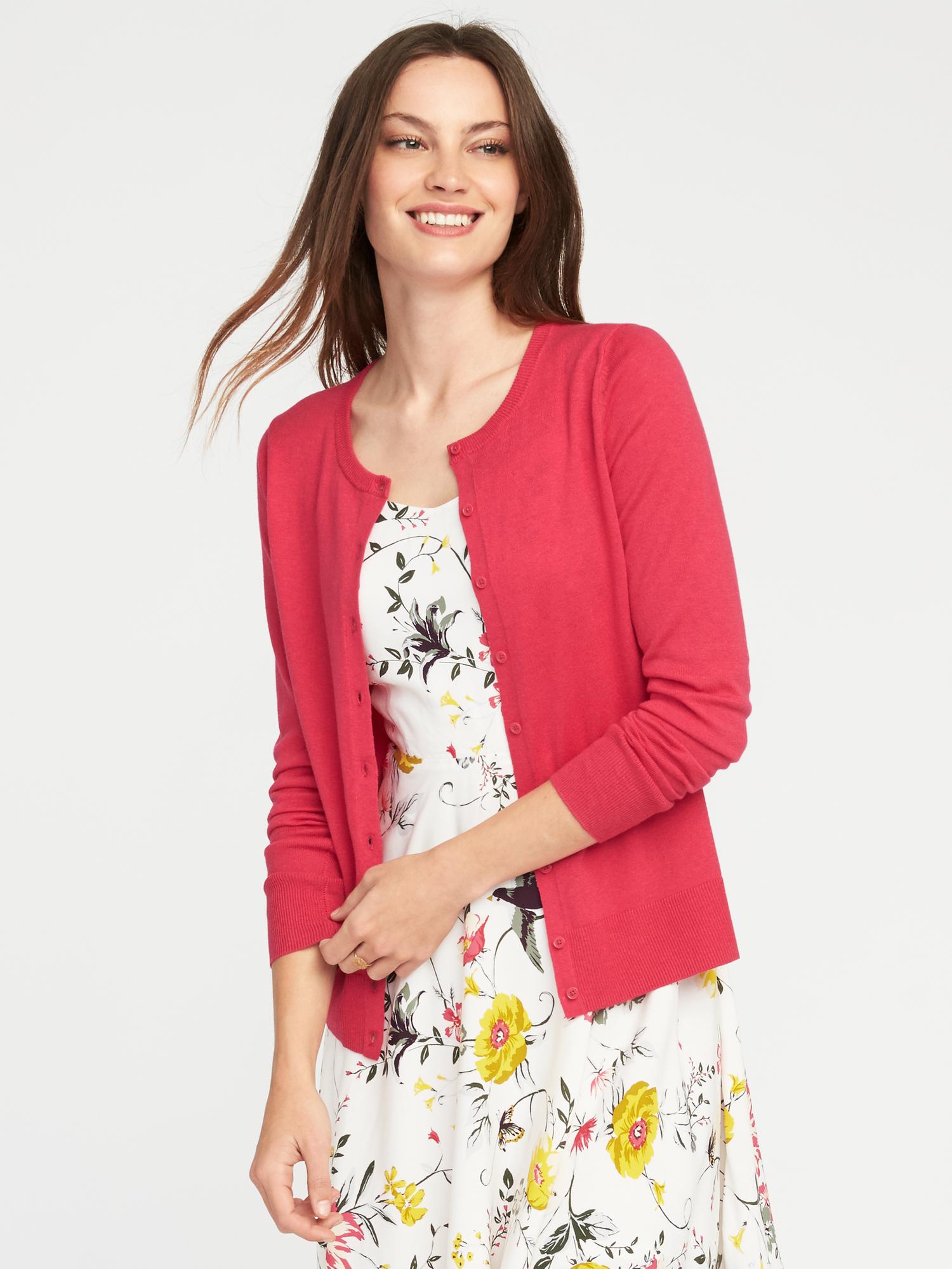 Classic Crew-Neck Cardi for Women | Old Navy