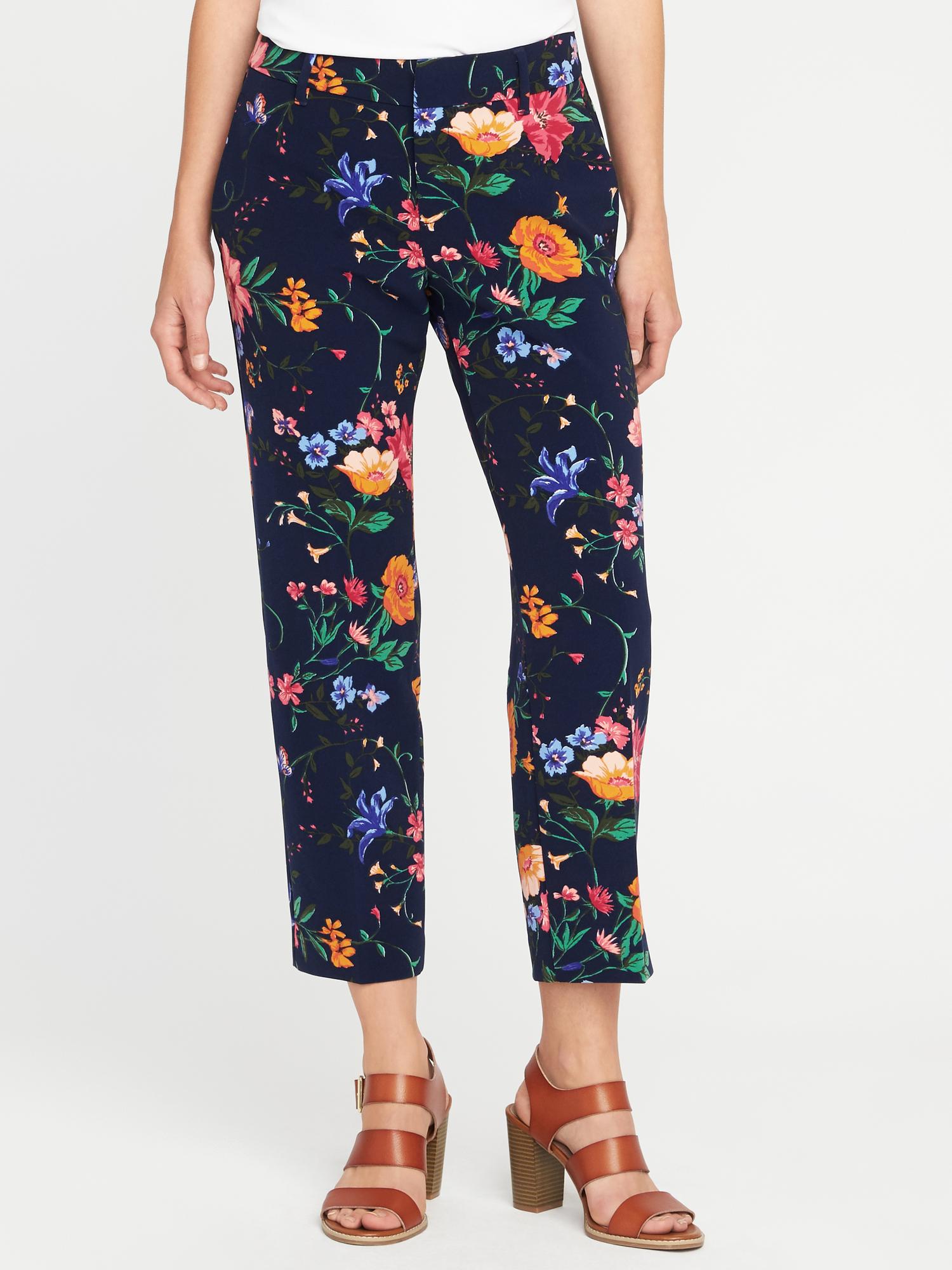 Mid-Rise Double-Weave Pants for Women | Old Navy