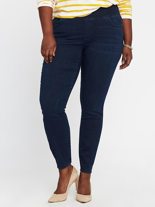 Image number 1 showing, Mid-Rise Plus-Size Rockstar Jeggings