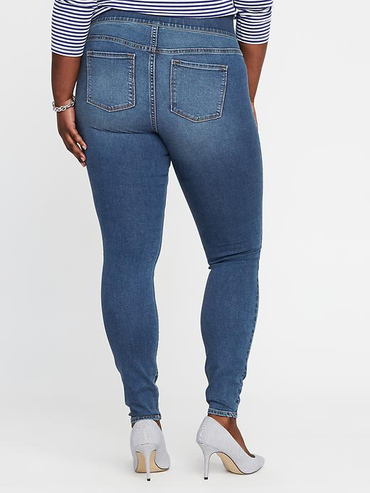 Smooth & Comfort Mid-Rise Plus-Size Rockstar Skinny Jeans | Old Navy