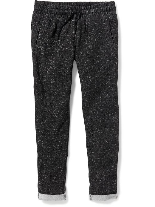 View large product image 1 of 2. Skinny Rolled-Cuff Fleece Joggers for Girls