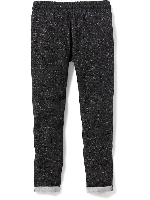 View large product image 2 of 2. Skinny Rolled-Cuff Fleece Joggers for Girls