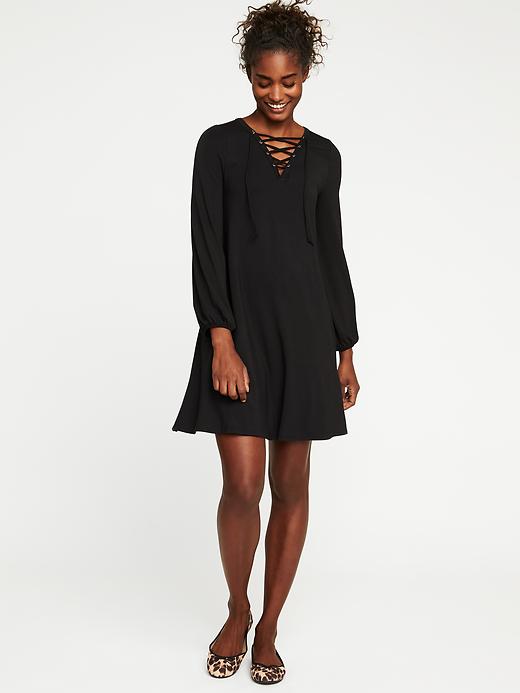 Lace-Up Swing Dress for Women | Old Navy