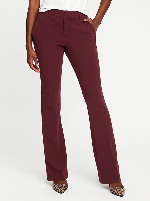 View large product image 1 of 1. Mid-Rise Slim Flare Harper Full-Length Pants for Women