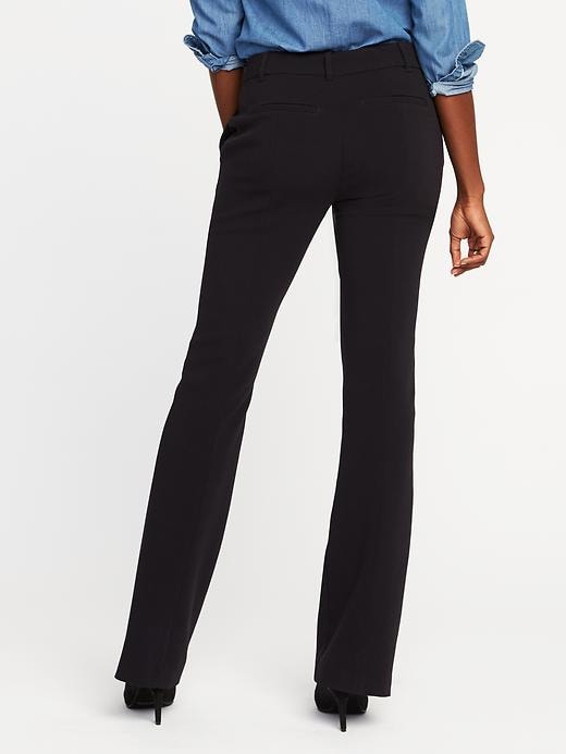 View large product image 2 of 3. Mid-Rise Slim Flare Harper Full-Length Pants for Women