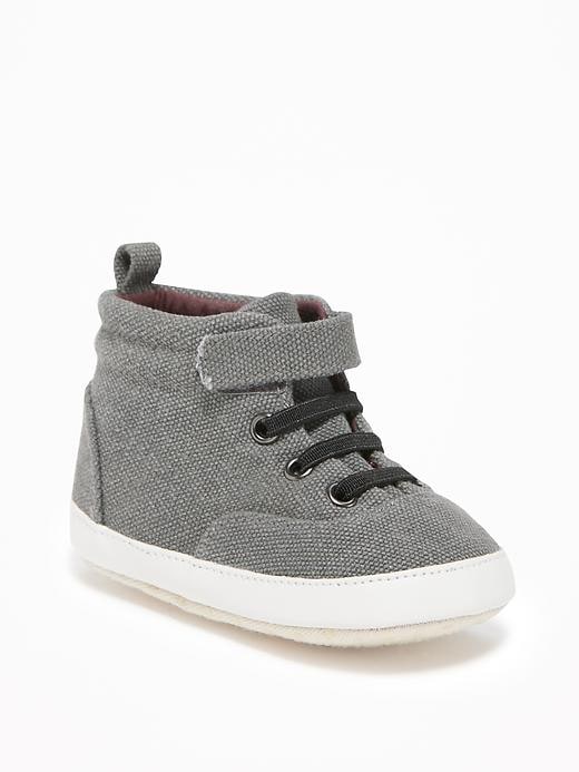 Old Navy Canvas High Tops For Baby Size 6-12 M - Gray