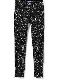 View large product image 3 of 3. Heart-Print Rockstar Jeggings for Girls