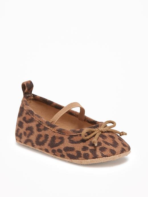 View large product image 1 of 4. Leopard-Print Ballet Flats for Baby