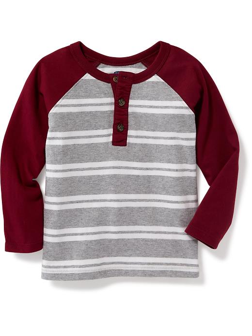 Striped Raglan-Sleeve Henley for Toddler Boys | Old Navy