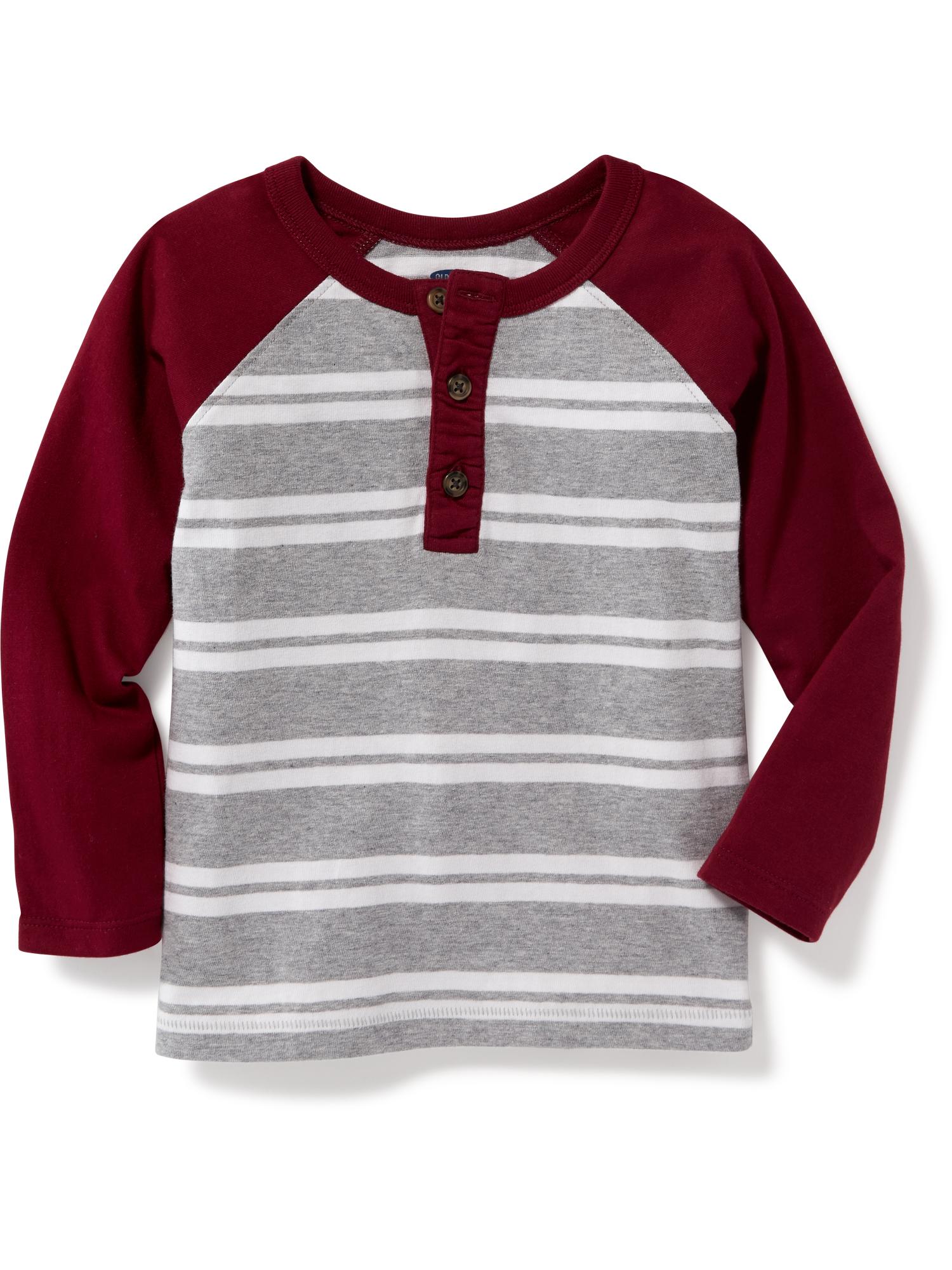 Striped Raglan Sleeve Henley For Toddler Boys Old Navy   Cn13635403 