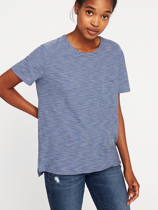 Boyfriend Striped SlubKnit Tee for Women Old Navy
