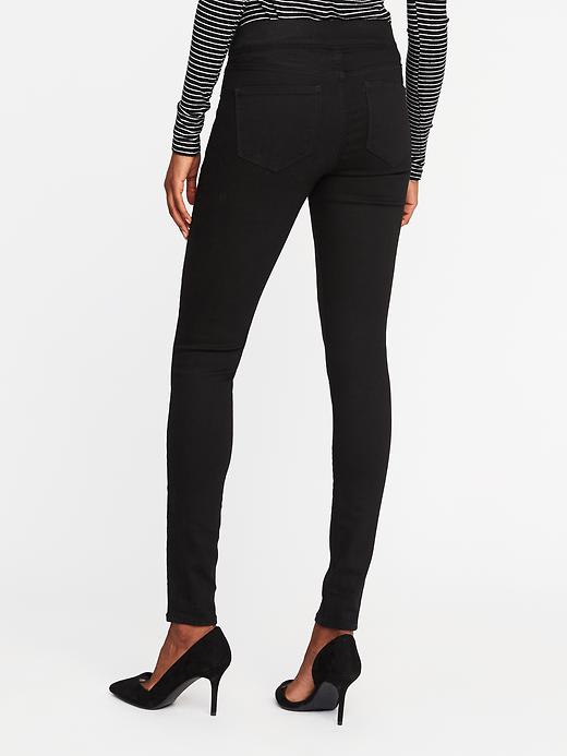 View large product image 2 of 3. Mid-Rise Never-Fade Rockstar Black Jeggings for Women
