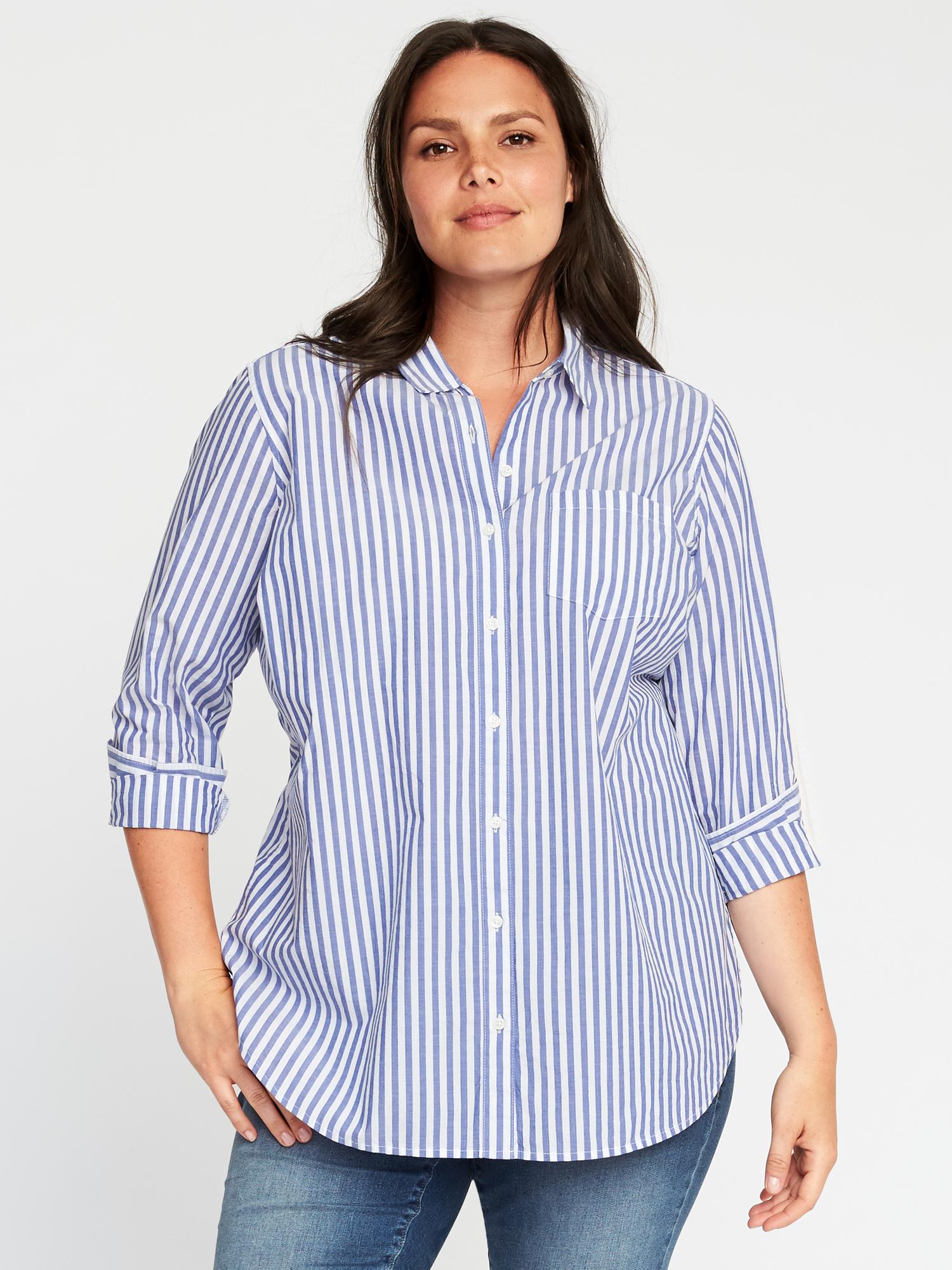 Classic Plus-Size Striped Tunic | Old Navy