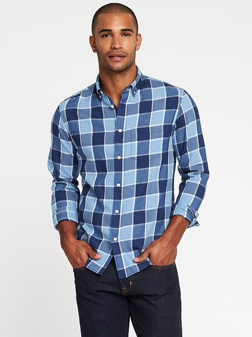 Slim-Fit Check-Print Classic Shirt for Men | Old Navy