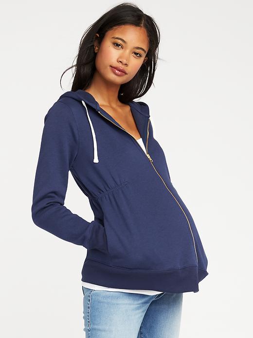 View large product image 1 of 1. Maternity Cinched-Waist Hoodie