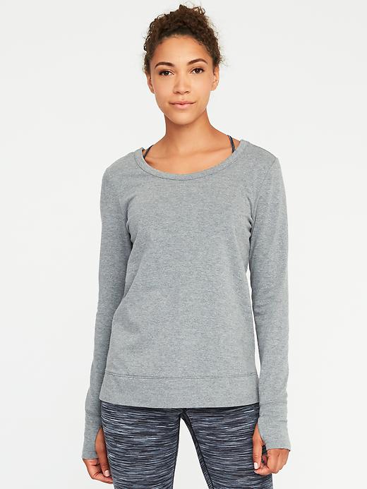 View large product image 1 of 1. Lattice-Back Sweatshirt for Women