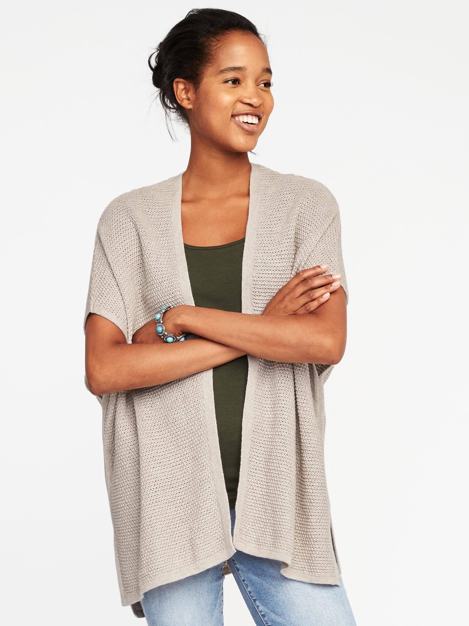 Textured Open-Front Poncho for Women | Old Navy