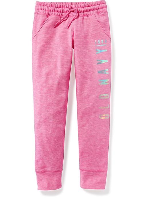 Logo-Graphic Fleece Joggers for Girls | Old Navy