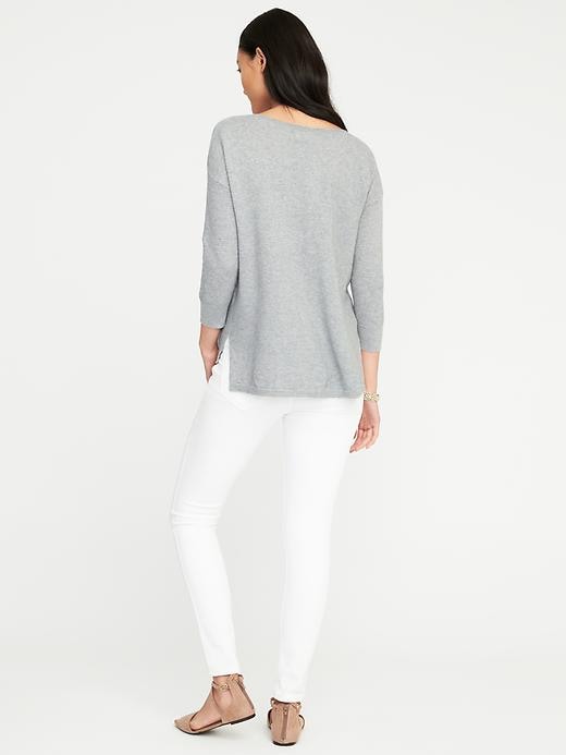 Image number 2 showing, Lightweight Textured Bateau Sweater for Women