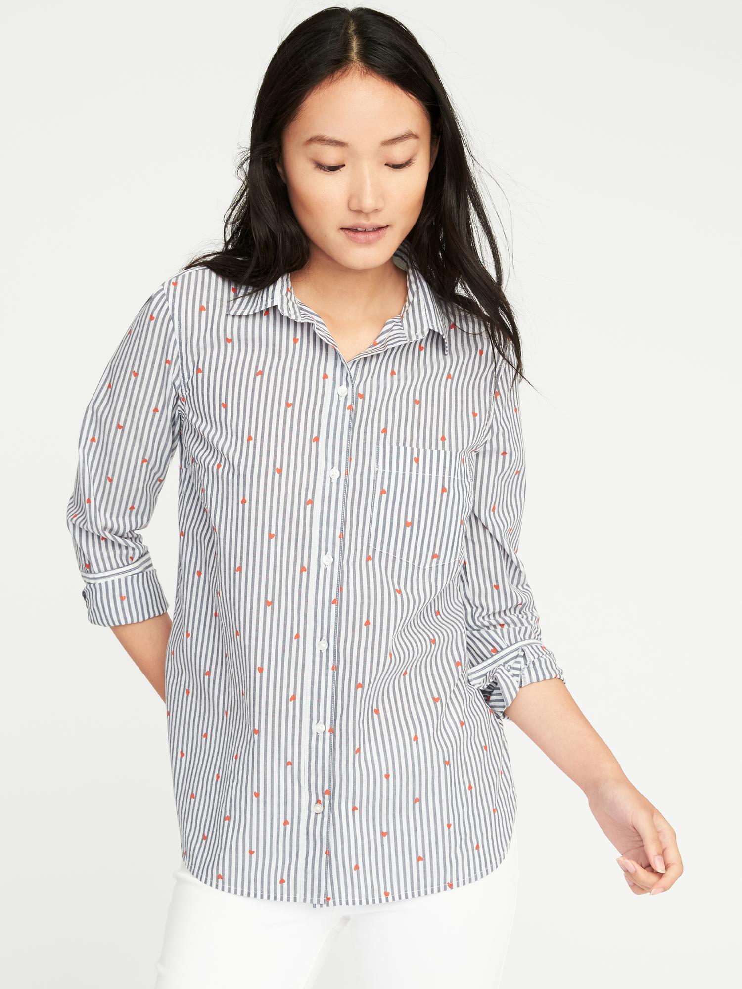 Relaxed Classic Printed Shirt for Women | Old Navy