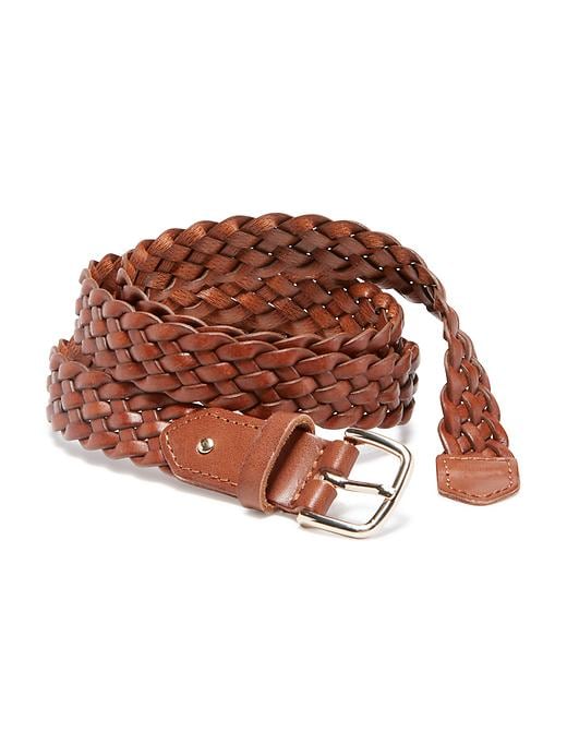 Braided Bonded-Leather Belt for Women | Old Navy