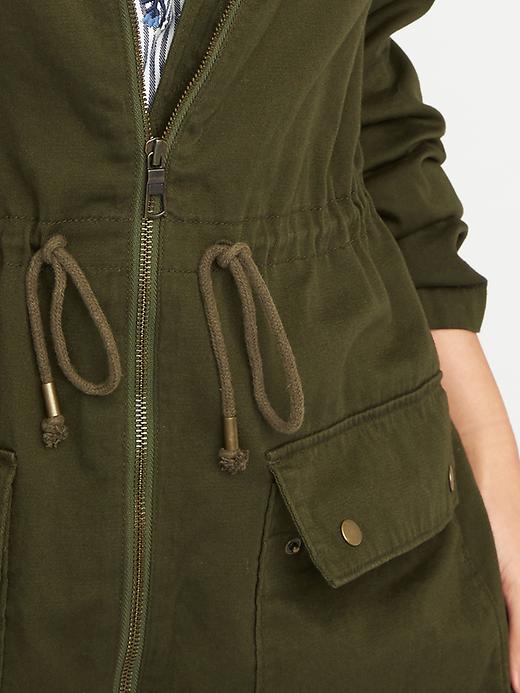 Hooded Twill Utility Field Jacket for Women | Old Navy