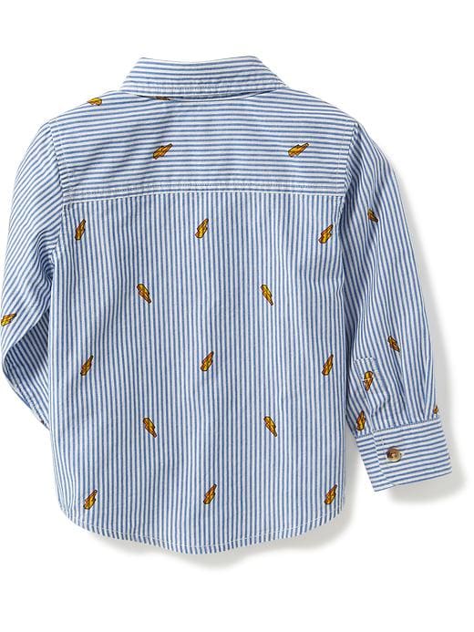 View large product image 2 of 4. Striped Poplin Shirt for Toddler Boys
