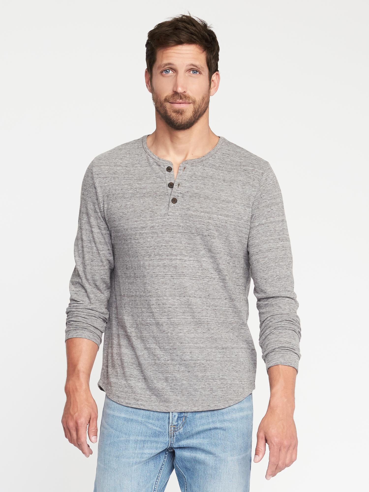 Soft-Washed Slub-Knit Henley for Men | Old Navy