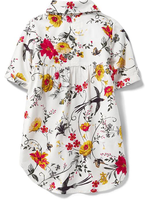 View large product image 2 of 3. Floral Shirt Dress for Toddler Girls