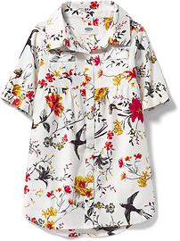 View large product image 3 of 3. Floral Shirt Dress for Toddler Girls