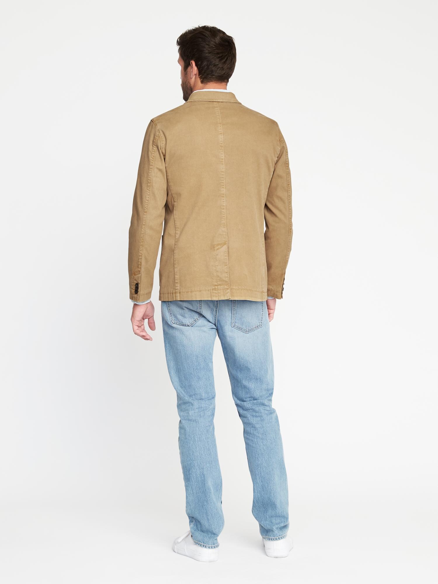 Garment-Dyed Built-In Flex Canvas Blazer for Men | Old Navy