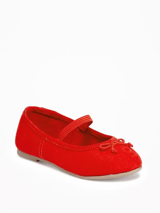 View large product image 1 of 1. Sueded Ballet Flats for Toddler Girls