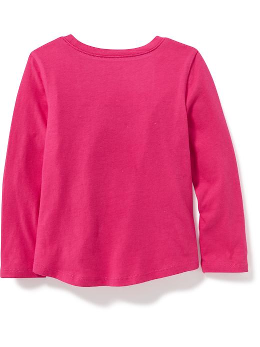 View large product image 2 of 2. Jersey Scoop-Neck Tee for Toddler Girls