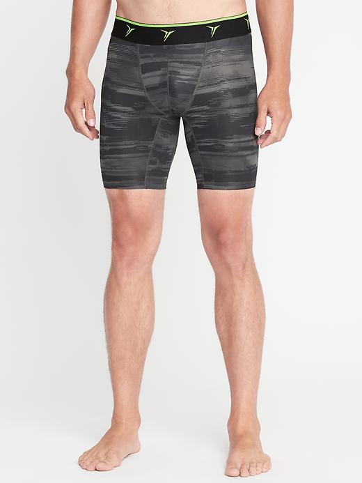 View large product image 1 of 2. Go-Dry Built-In Flex Base-Layer Shorts for Men - 8-inch inseam