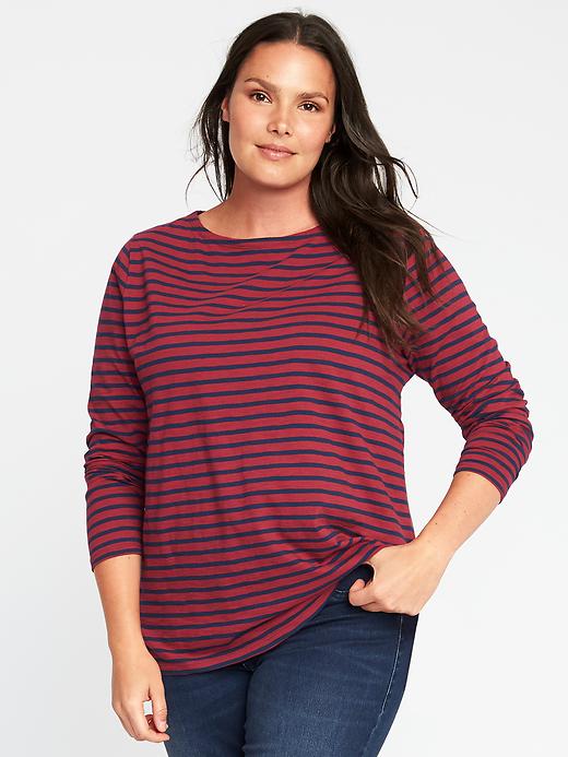 EveryWear Mariner-Stripe Plus-Size Boat-Neck Tee | Old Navy