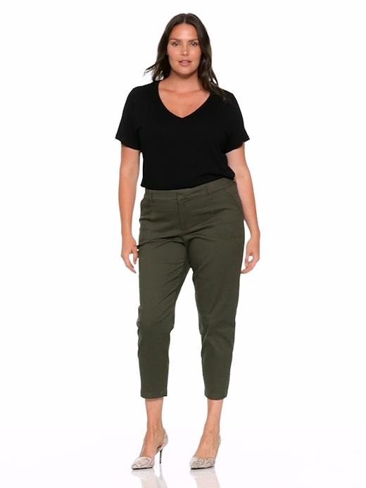 Mid-Rise Secret-Slim Pockets Plus-Size Pixie Chinos