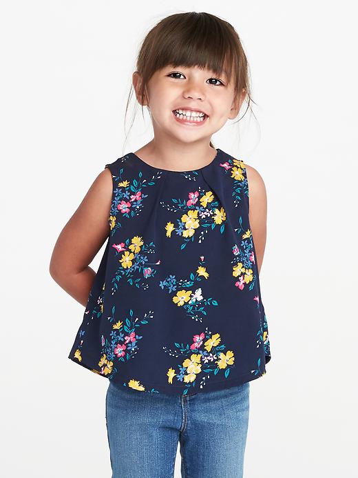 Pleated Crepe Sleeveless Top for Toddler Girls | Old Navy