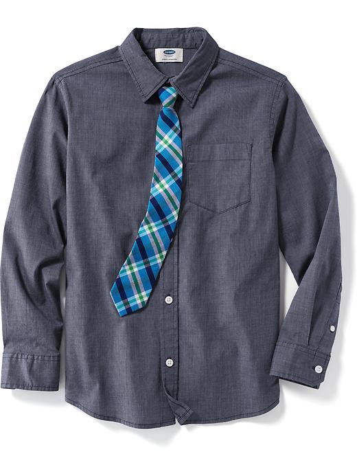 View large product image 1 of 1. Shirt & Tie Set For Boys