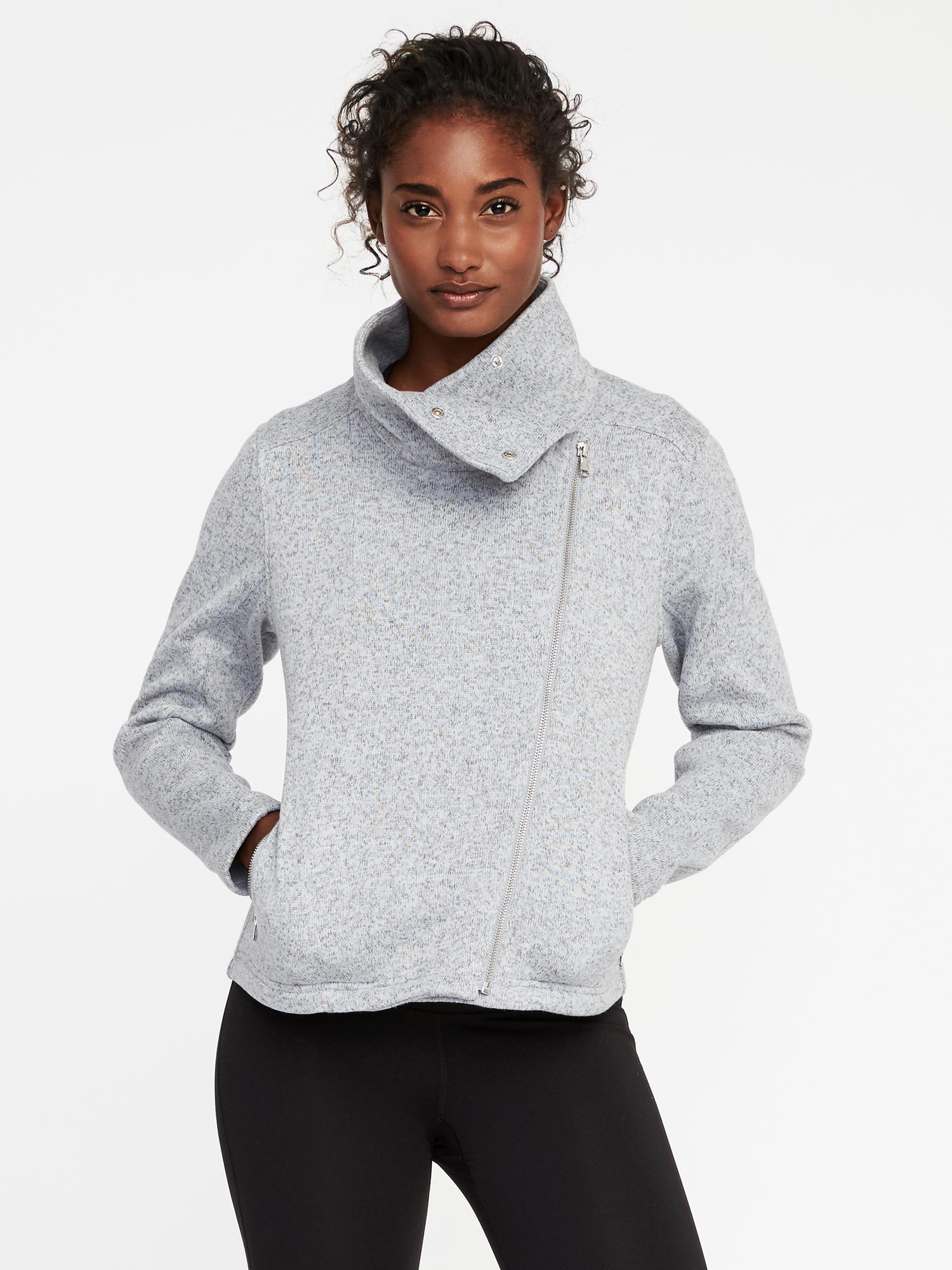 Go-Warm Sweater-Knit Moto Jacket for Women | Old Navy