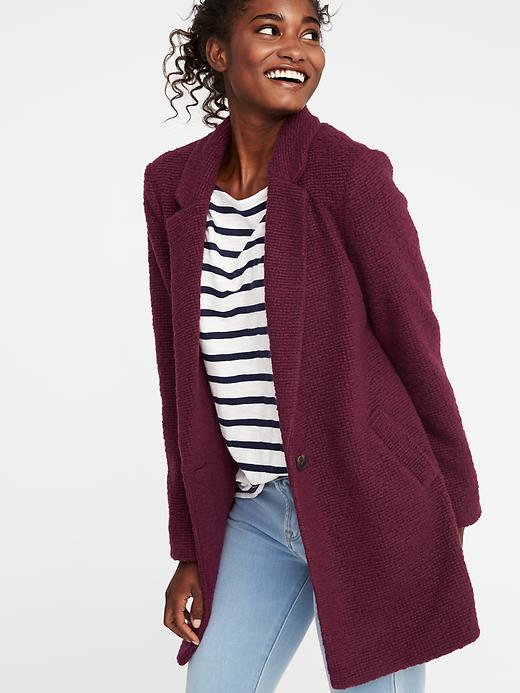 Textured-Bouclé Everyday Coat for Women | Old Navy