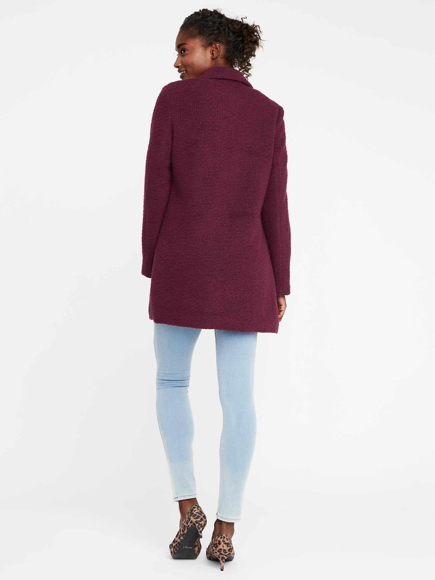 Textured-Bouclé Everyday Coat for Women | Old Navy