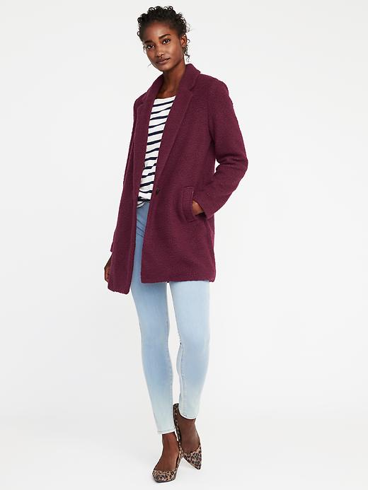 Textured-Bouclé Everyday Coat for Women | Old Navy