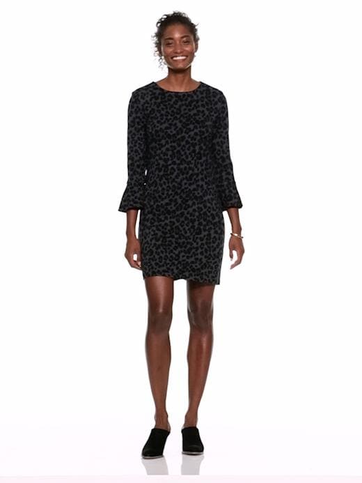 Ponte-Knit Ruffle-Sleeve Shift Dress for Women | Old Navy Ponte-Knit Ruffle-Sleeve Shift Dress for Women | Old Navy